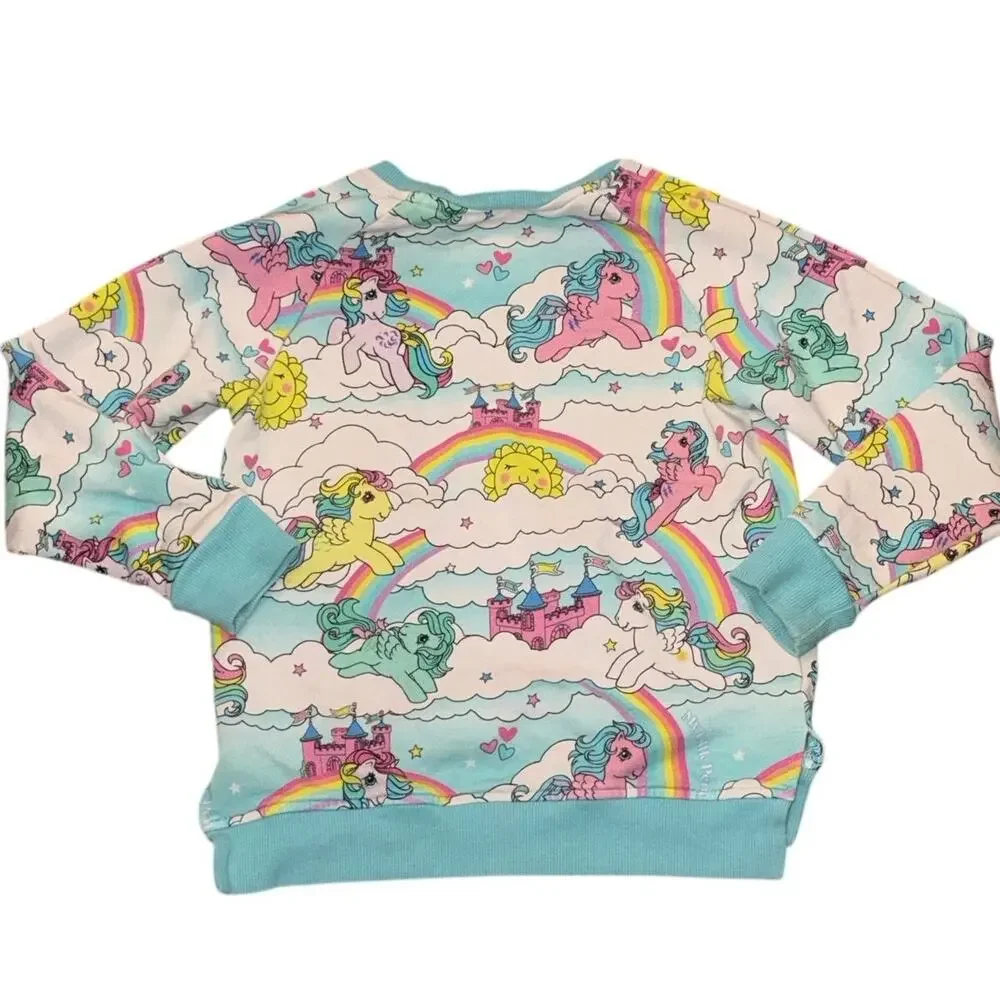 Bums & Roses x My Little Pony two-piece jogger set in girls size 3T.